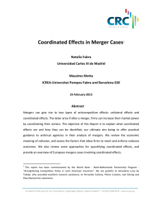 Coordinated Effects in Merger Cases1