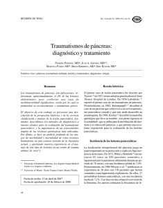 Traumatismos de páncreas: diagnóstico y tratamiento