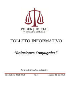 Relaciones Conyugales - Poder Judicial del Estado de Colima