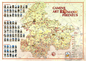 Carte des Chemins Pyrénéens de l`Art roman