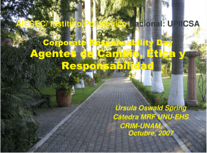Agentes de Cam bio, Ética y Responsabilidad - AFES