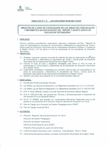 ~~ "MEDlCIÓN DE LOGRO DE CAPACIDADES EN LAS AREAS DE