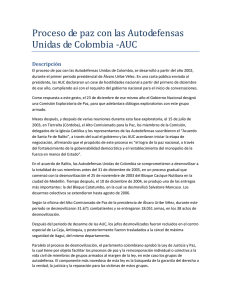 Proceso de paz con las Autodefensas Unidas de Colombia -AUC