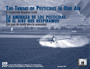 the threat of pesticides in our air la amenaza de los pesticidas en el