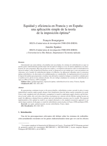 Equidad y eficiencia en Francia y en España: una aplicación simple