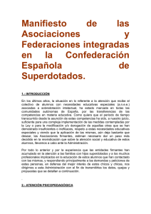Manifiesto de las Asociaciones y Federaciones integradas en la