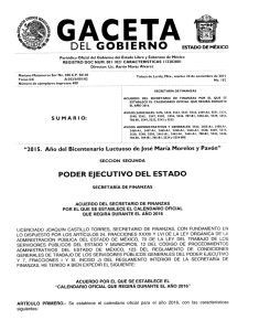 DEL GOBIERNO - Gobierno del Estado de M&eacute;xico
