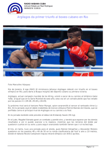 Argilagos da primer triunfo al boxeo cubano en Rio