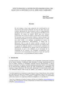 Efectividad de la Intervención Discrecional del