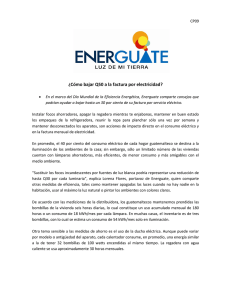 ¿Cómo bajar Q50 a la factura por electricidad?