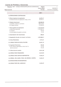 Cuentas anuales 2011. - Consejo Interhospitalario de Cooperación