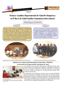 Primera Asamblea Departamental de Salud De Chuquisaca en El