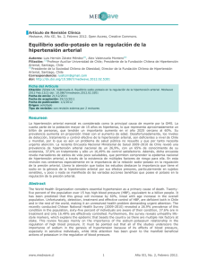 Equilibrio sodio-potasio en la regulaci&oacute;n de la