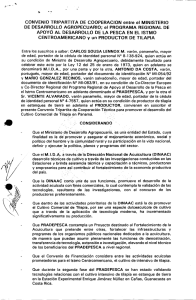 Convenio Tripartita de Cooperación Pradepesca_MIDA de 1995