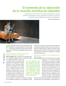 El momento de la valoración de la creación artística en Colombia