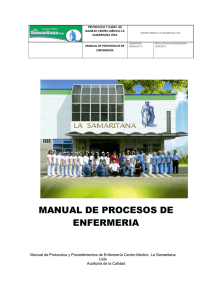 proceso de enfermería samaritana - Centro Médico La Samaritana