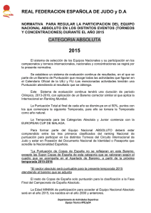 Normativa Senior 2015 - Real Federación Española de Judo y