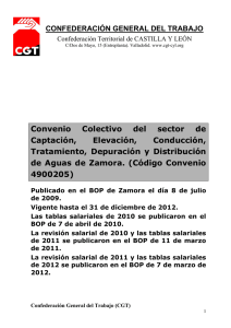 Convenio Colectivo del sector de Captación, Elevación, Conducción