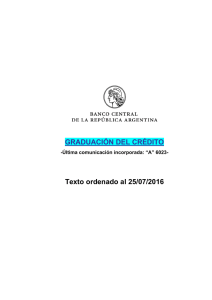 graduación del crédito - del Banco Central de la República Argentina