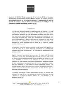 Resolución del Ararteko, de 27 de Enero de 2016, por la se que