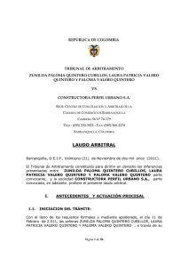 zunilda quintero y otros vs constructora perfil urbano s.a.