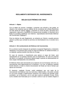 REGLAMENTO DEFENSOR DEL INVERSIONISTA BOLSA