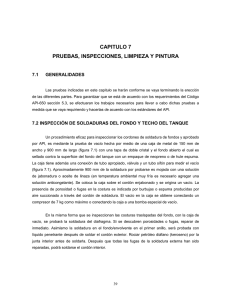 CAPITULO 7 PRUEBAS, INSPECCIONES, LIMPIEZA Y PINTURA