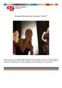 Increpación Danza presenta l`espectacle “About H”