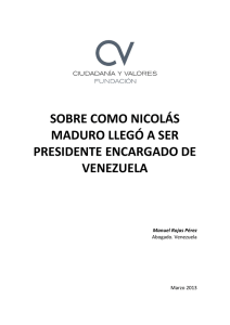 ser presidente encargado de Venezuela