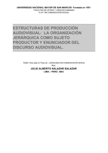 estructuras de producción audiovisual: la