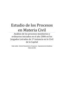 Estudio de los Procesos en materia civil