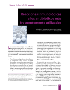 reacciones inmunológicas a los antibióticos más