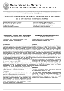 Universidad de Navarra Centro de Documentaci‡n de Bio  tica