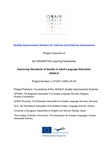 Quality Improvement Scheme for Internal and External Assessment