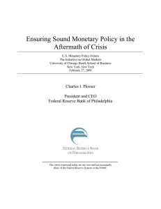 Ensuring Sound Monetary Policy in the Aftermath of Crisis