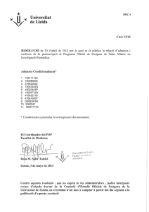 1a resolucio Master Investigació Biomedica castella i catala