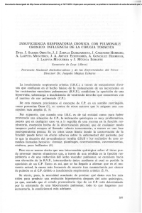 INSUFICIENCIA RESPIRATORIA CRONICA. COR PULMONALE