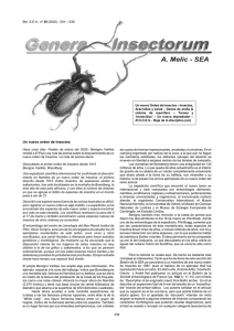 Un nuevo orden de Insectos - Sociedad Entomológica Aragonesa