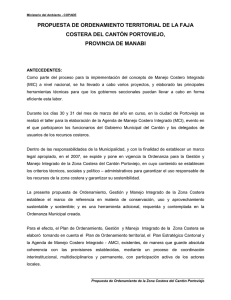 Planes de ordenamiento de Municipios Costeros Cantón Portoviejo