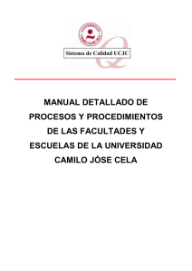 manual detallado de procesos y procedimientos de las facultades y