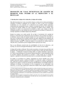 Definici&oacute;n de tasas municipales de gesti&oacute;n de residuos para