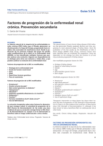 Factores de progresión de la enfermedad renal crónica. Prevención