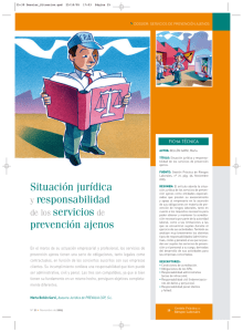 Situación jurídica y responsabilidad de los servicios de prevención