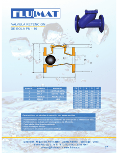válvula retención bola bb