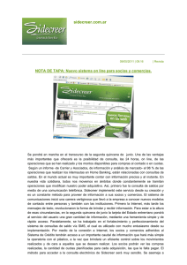NOTA DE TAPA: Nuevo sistema on line para socios y comercios.