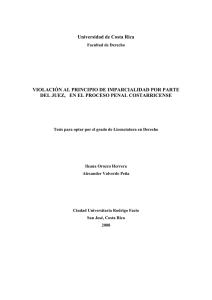 Universidad de Costa Rica VIOLACIÓN AL PRINCIPIO DE