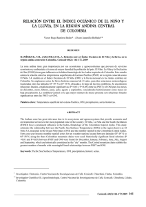 RELACIÓN ENTRE EL ÍNDICE OCEÁNICO DE EL NIÑO Y LA