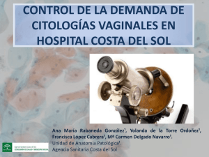 control de la demanda de citologías vaginales en hospital costa del