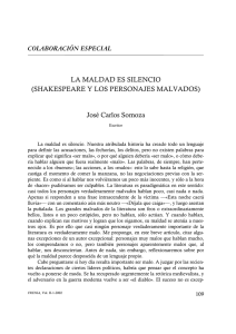 LA MALDAD ES SILENCIO (SHAKESPEARE Y LOS PERSONAJES