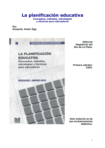 La planificación educativa - UAEH